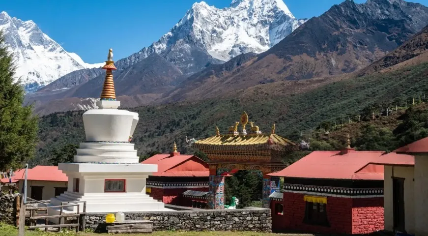 A collage or wide shot featuring the historic Leh Palace and the serene Shanti Stupa in the mountainous landscape of Ladakh.
